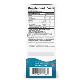 Nordic Naturals Suplemento Baby's DHA, 1050 mg de Omega + 300 UI vitamina D3, 2 fl oz (60 ml)