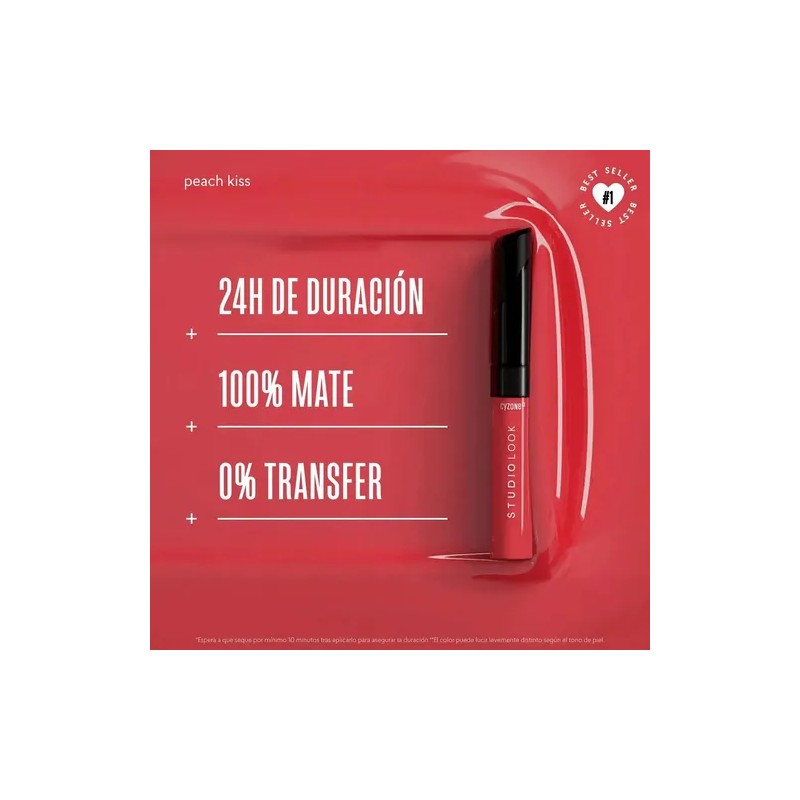 Labial Mate Studio Look Cyzone Indeleble 24 Hrs. Peach Kiss