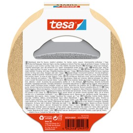 tesa Masking Tape Curves - Curved Tape with Extra Strong Crepe for Masking Curves and Irregular Shapes - for Rough and Smooth Surfaces - 25 mx 38 mm