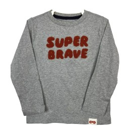 Gymboree Unisex Gray Long Sleeve Tee Nwt 2T $19.95 ‘Super Brave’