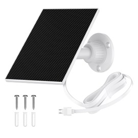 Solar Panel for Simplisafe Outdoor Camera, IP65 Waterproof, 360° Adjustable Panel for Outdoor Security Camera Series 2 Wireless and Wired, 13FT Charging Cable