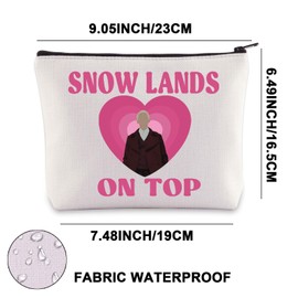 JNIAP Coriolanus Fans Makeup Bag Songbirds Snakes Inspired Gifts Snow Lands On Top Gifts Coriolanus Zipper Pouch (SNOW LANDS)