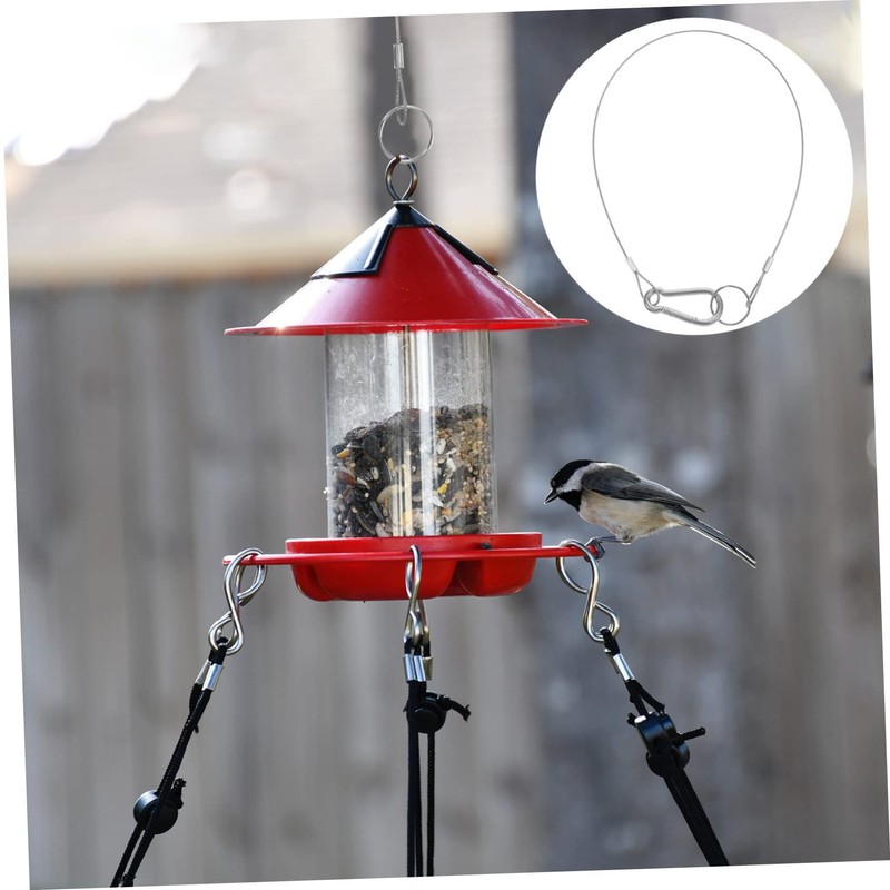 ULTECHNOVO 6-Pack Stainless Steel Tethers Wire-Rope Lanyard Safety Rope for