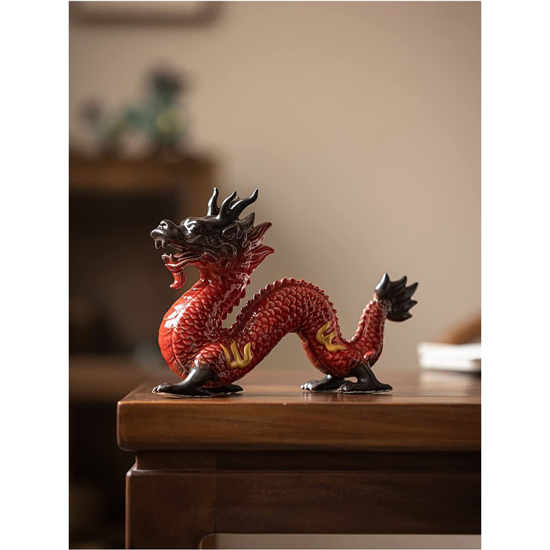 Large Chinese Feng Shui Dragon Statue Home Decor Office Decor
