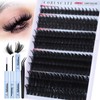 CORUSCATE Spiky Lash Clusters Kit 120D Volume Cluster Eyelash Extensions