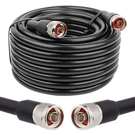35ft KMR400 N Male to N Male Ultra Low Loss Coax Extension Cable 50ohm,N Cable N Male Cable N-Type Coaxial Cables for 3G/4G/5G/LTE/ADS-B/Ham/GPS/WiFi/RF Radio to Antenna or Surge Arrester Use