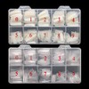 krofaue Nail Tips Lady French Style Acrylic Artificial Half Cover