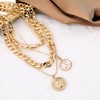 MJartoria Gold Layered Necklaces for Women Trendy Retro Coin Letter
