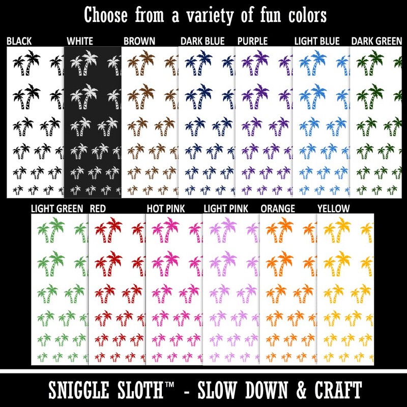 Two Palm Trees Tropical Temporary Tattoo Water Resistant Fake Body