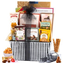 Broadway Basketeers Gift Basket Snack Gifts for Women, Men, Families, College Teacher – Delivery for Birthday, Appreciation, Thank You, Corporate, Get Well Soon Care Package
