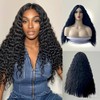 KUSPOAL Black Color Lace Front Kinky Curly Wig Lace Front