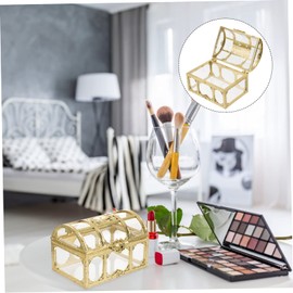 2pcs Pirate Treasure Chest Figurine Pirate Party Decor Small Treasure Jewelry Chest Pirate Chest Toy Keepsake Boxes for Kids Fantasy Prizes Trinket Boxes Pink Organizer Child Glass