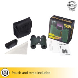 Levenhuk Karma PRO 10x25 Compact Roof Prism Binoculars with Completely Waterproof and Fogproof Body