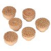 6pcs Round Drawer Knobs Wood Rattan Woven Handmade Drawer Pulls