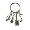 Music Keychain Microphone and Guitar Keyring, Inspirational Jewelry for Music