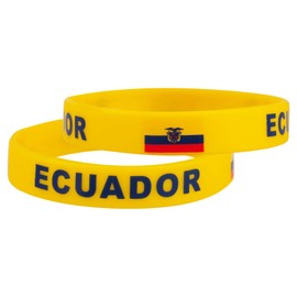 Evankin Country Flag Unisex Silicone Bracelet Rubber Sports Fashion Wristband(Ecuador,one size)