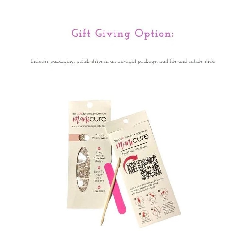 ManiCURE Nail Polish Red Bling, PediCURE Real Nail Polish Strips