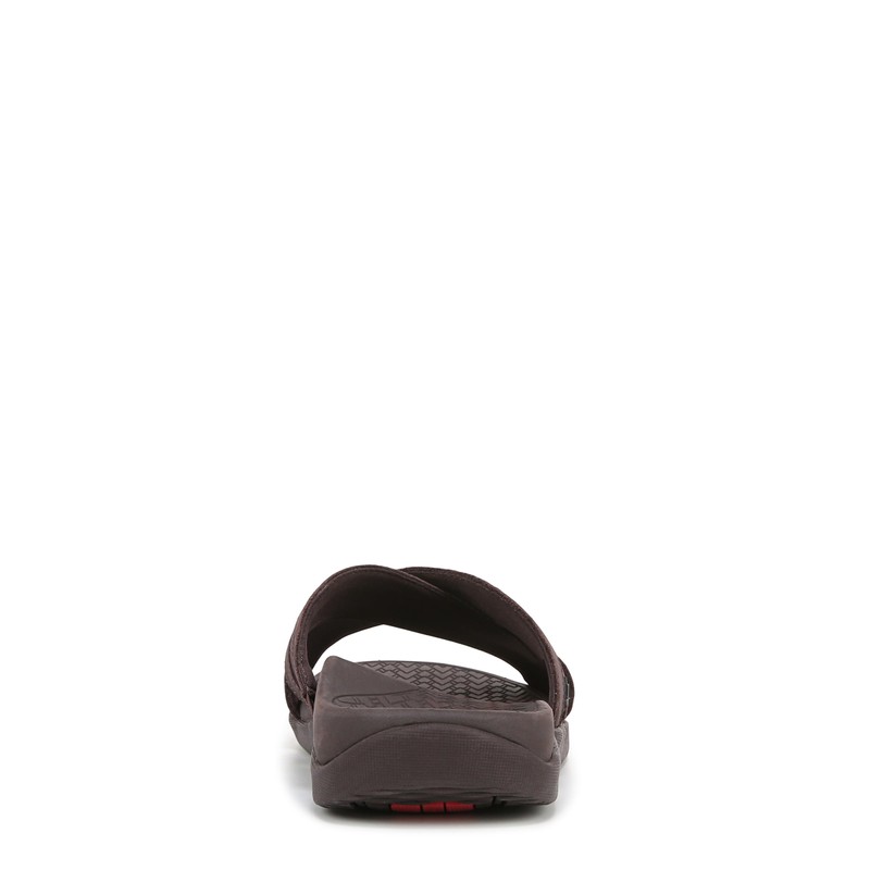 Vionic Men's Tide Slide Sandal, Chocolate Brown Leather, 11