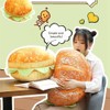 Simulation Bread Burger Shape Pillow Cute Food Plush Pillow Soft