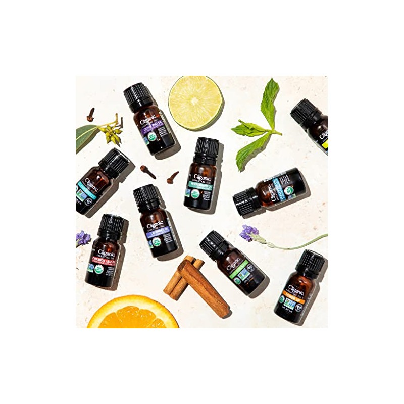 Cliganic Organic Basil Essential Oil, 100% Pure Natural for Aromatherapy