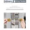 SORWDUERM Gold Door Knobs Privacy Door Knob Satin Brass Door