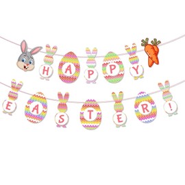 Tsathoggua Happy Easter Banner, Easter Decorations Home, Easter Bunny Decorations, Easter Tree Decorations, Easter Bunting, Easter Party Bunting, Easter Table Decorations, Full of Easter Atmosphere(B)