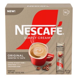 Nestle Canada Inc. Nescafe Simply Creamy Instant Coffee, 16 x 9g Single Serve Sachets, 144g/5 oz