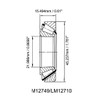 uxcell LM12749/LM12710 Tapered Roller Bearing Cone and Cup Set 0.8656"