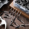 200 Pcs 3/16" x 3/4" Trifold Rivets Assortment Black Aluminum