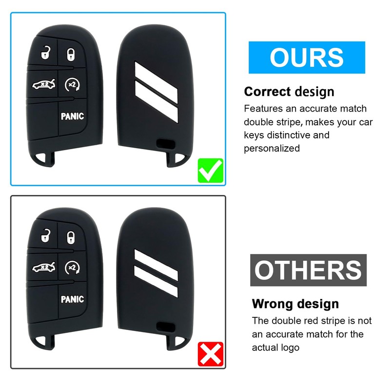 Key Fob Cover for Dodge Accessories 5 Button Key Fob