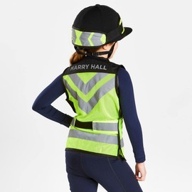 Harry Hall Hi Vis Vest for Kids Children with Internal Pocket Boys Girls Unisex Reflective Fluorescent Yellow High Viz Tabard | Safety Equipment for Equestrian Horse Riding | Size: Small