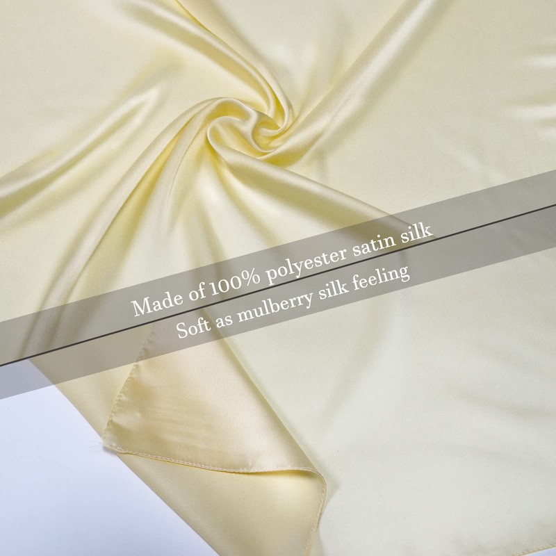 27.5'' Silk Feeling Scarf Medium Square Satin Head Neck Scarf