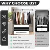 2 Pack Clothes Rack for Hanging Clothes, Heavy Duty Round