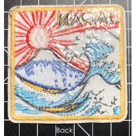 Unbranded Japan Ocean Waves Embroidered Iron on Patch