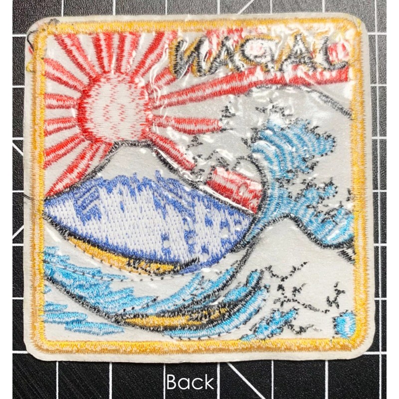 Unbranded Japan Ocean Waves Embroidered Iron on Patch
