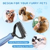Pet Grooming Brush and Metal Comb Combo, Pet Grooming Rake