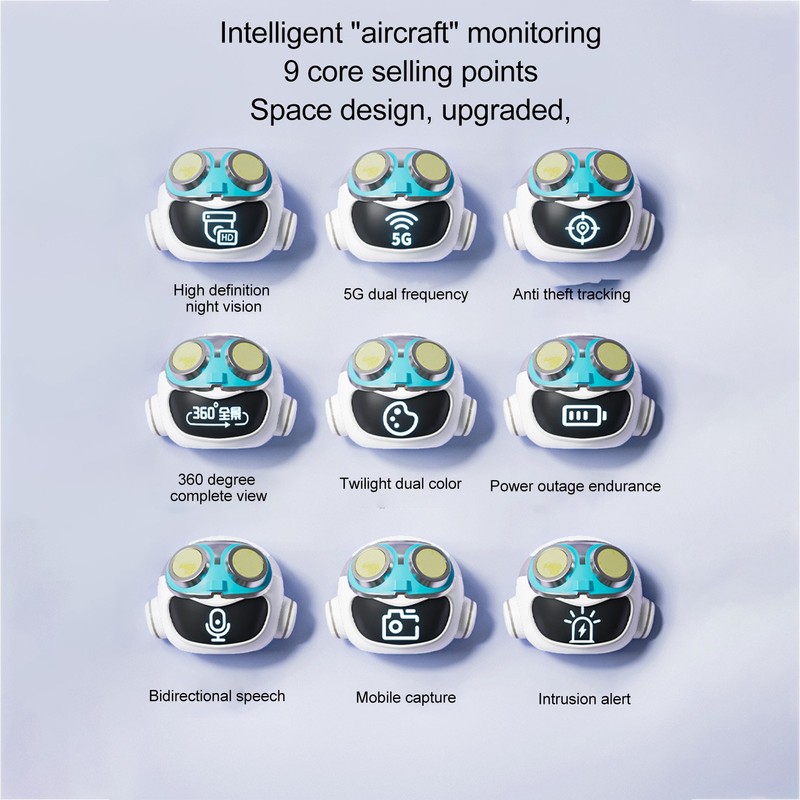 1080P Indoor Drone Security Camera Mobile Phone Remote Baby Monitor