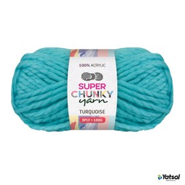 Yatsal Super Chunky 3-Ply Knitting Wool Yarn 100 g, Turquoise