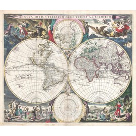 Historic Map : The World, Bormeester, 1685, Vintage Wall Décor : 24in x 20in