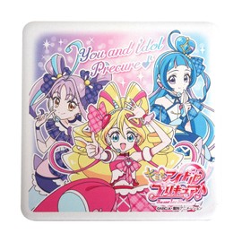 Kimi to Idol Pretty Cure 075537 Water Absorption Coaster, Square Shape, Ceramic, 3.9 inches (10 cm), Tableware, Goods, Miscellaneous Goods