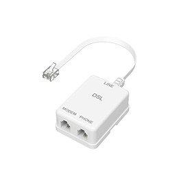 Hama - ADSL Filter Jack Plug 6p 4c / 2 Jack Sockets 6p 4c