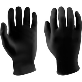 100 Black 5mm Nitrile Gloves Powder Free - Non Steril Soft, comfortable fit
