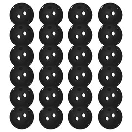 Spunspon 24 Pack Pickleball Balls, 40 Holes Outdoor Pickleballs, High Elasticity & Durable Pickle Balls for All Style Pickleball Paddles (Black)