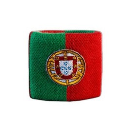 Flaggenfritze Portugal Flag Sweatbands Set of 2 + Free Sticker