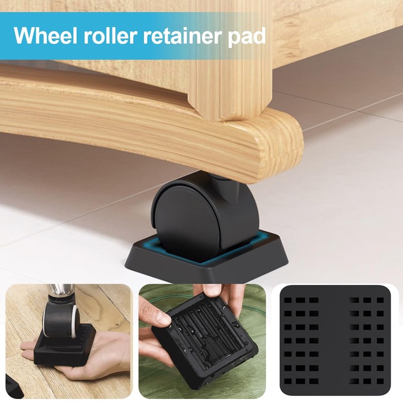 OUDQFCJ Set of 4 Adjustable Furniture Riser Heavy Duty Plastic