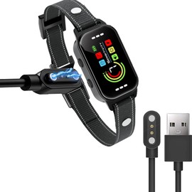 Compatible with Pituau Dog Bark Collar Charger, Magnetic Replacement Charger Compatible with Pituau Dog Bark Collar (2 Pack-Black+Black)