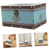 LABRIMP Cute Napkin Box Vintage Wood Tissue Container for Living