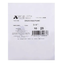 Grapa Para Cable Plano 38 De Pulgada Blanco 10 Piezas                                                                                                 