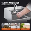 VEVOR Commercial Hand Sink with Faucet and Side Splash, NSF