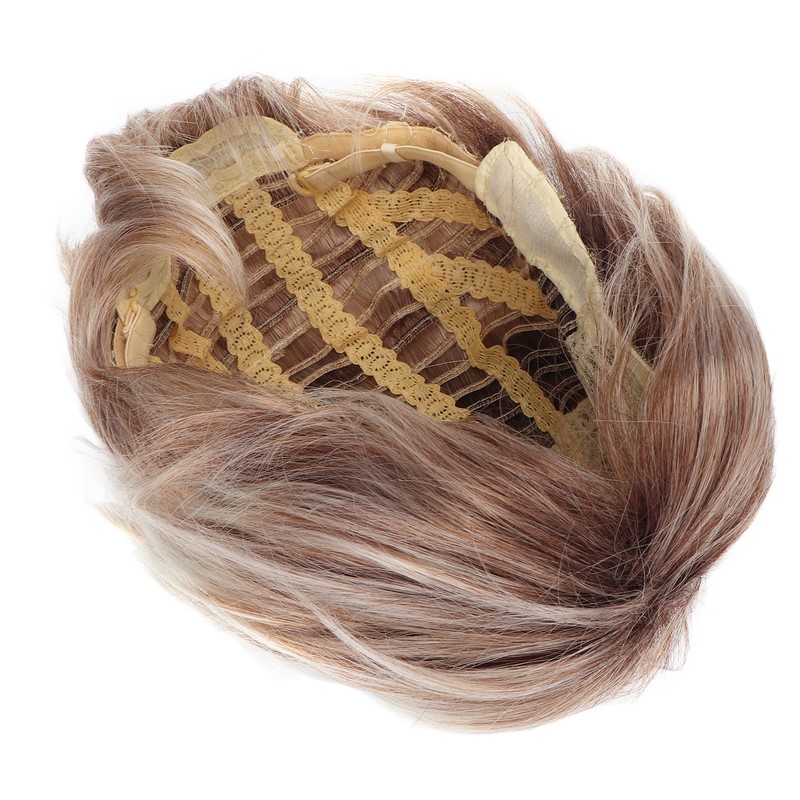 Woman Short Wig Synthetic Layered Straight Fluffy Heat Resistant Soft